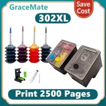프린터 잉크 호환 HP 302 XL Deskjet 2130 잉크 카트리지 호환 1110 4510 3830 프린터, 검정과 삼색