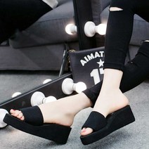 :#슬리퍼#여성 보세 패션 검정 5cm 단화 통굽 사무실 슬리퍼 :영원 배송비 +인기/추천 파는곳 [HB]: : 꿀벌 #