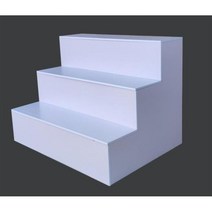 계단 선반 사다리 진열대 인테리어 받침대 의류 장식대 디스플레이 다용도 신발, 양면 3단 계단폭 20