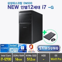 삼성 데스크탑5 DM500 12세대 i7 + Win11 Pro 포함 / 12세대 i7, 램16GB + SSD 512GB, Windows10 Pro, DM500TCZ i7 -G