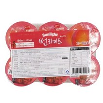 썬라이트 복숭아맛 1080ml (180ml x 6입) 컵제리, 상세페이지 참조, 상세페이지 참조, 상세페이지 참조