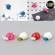 10P 컬러 달팽이 자석 메모판자석 명함자석 냉장고자석 캐릭터자석 메모홀더, 초록
