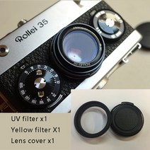 렌즈 캡 바디캡 커버 홀더 호환 후드 먼지 24mm MC UV 필터 ROLLEI 35 35B 35TE 40/3.5 카메라 보호 액세서리 슈트 노란색, 03 model 3_01 24mm