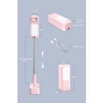 yAyusi 녹음용 휴대폰 스탠드 셀카 스탠드 및 휴대폰 홀더가 있는 360.. 정품보장, Pink
