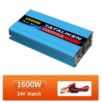 자동차 전원 인버터 24V 220V 순정 사인파 2500W 3500W 변압기 EU 소켓과 충전기 어댑터, 11 12V 1600W 50HZ UN