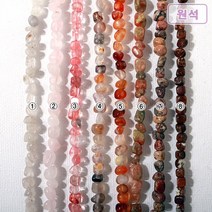 [5-501-A]원석(조약돌/소) 약4*5mm [0.5줄(약18cm)], 잉카로즈