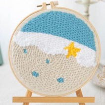 101도 취미 펀치니들 DIY 펀칭자수 punch needle, TK12 바다와 모래