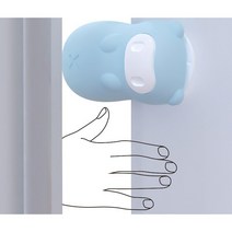 뭉툭 안전 회전 도어 스토퍼 문쾅 방지 닫힘 충돌 소리 끼임 방지 손 보호 고정 장치, 베이비핑크
