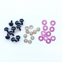 인형 장난감용 3D 반짝이 봉제 플라스틱 안전 눈 아미구루미 인형 만들기 믹스 동물 14mm 20mm 20 개, 04 Purple-20pcs_05 22mm