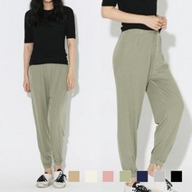여성바지 허리밴딩 밴딩 면바지 배기 코디 세미 면