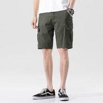 면 카고 반바지 남성 캐주얼 여름 슬림 반바지