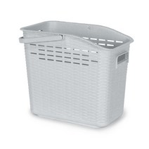 플라팜 대용량 손잡이있는 라탄 빨래바구니 30L, 그레이, 1개