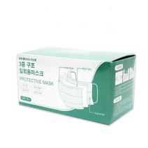 덴탈 3중 구조 필터 일회용 마스크 50매 운동 등산 골프 조깅 귀안아픈