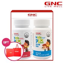 GNC 건강식품 비타민 비타민C [GNC] 키즈 츄어블세트(멀티비타민+칼슘), 상세 설명 참조, 단일옵션