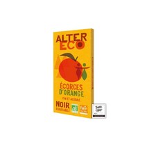아르텔에코 느와르 오랑주 유기농 공정무역 초콜릿 100g ALTER ECO Dark Chocolate Orange Peel Organic Fairtrade 100g 네이처 키오스크 개봉일 라벨 부착