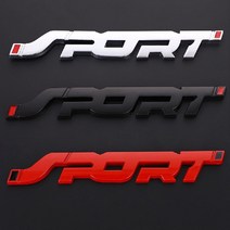 자동차 SPORT 스티커 차량 외부 승용 글씨 3D SUV 데칼 장식 튜닝, B_블랙