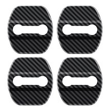 카픽서 4pcs 자동차 도어 잠금 커버 닛산 쥬크 로그 리프 Qashqai Altima 맥시마 Teana 참고 버클 케이스, 04 carbon fiber, 04 carbon fiber