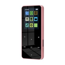 mp4 휴대용 mp3플레이어 블루투스 1.8 인치 TFT 뮤직 플레이어 터치 스크린 호환 5.0 MP3 FM 라디오 전자 책 녹음 내장 스피커 포함, No Card_Black