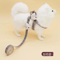 강아지 견인끈 소형견 탈출방지 강아지끈 가슴끈 방폭충산책 반려동물용품, 브라운, 옵션4