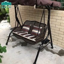 야외 그네 흔들의자 발코니 별장 테라스 벤치 방부목 덩굴 철예요람 정원 그네 침대, A