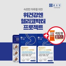 속편한 속쓰림 위 점막 위벽 위장 위건강 관리 상복부 복부팽만감 속쓰릴때 에 좋은 프리미엄 헬리코박터 영양제 보호제, 2BOX(2개월분), 0.6g, 2개