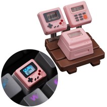 키캡 레진 키보드 PBT 기계식 귀여운 슈트 버튼 클래식 레트로 게임 보드 스위치, k-04 핑크 키캡