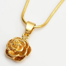 윙윙쇼핑 골드 24K 18K GF 실버 은 금 꽃 목걸이 플라워 펜던트 gold 체인 옐로우 악세사리 쥬얼리 프라워 팬던트 주얼리 숙녀 여성 여자 친구 패션 기념일 생일 선물