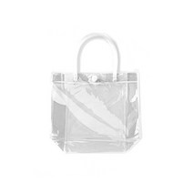 PVC 투명 사각비닐가방 소형 20X15.5cm 투명손잡이 비치백 여름가방 공예 재료
