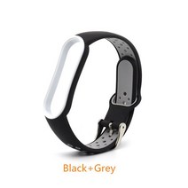 YUE 새로운 Xiaomi Mi Band 5 스트랩 스마트 액세서리 교체 6 손목 용 방수 더블 컬러 실리콘 팔찌 Q, [21] G5