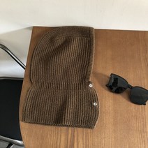 바라클라바 니트 넥워머 윤아 여자 겨울 여성 후드 강민경 목토시 스키 스노우보드, 브라운