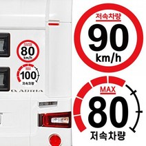 BK캠핑 카라반 저속차량 속도제한 안전추월 고휘도 반사 스티커, 100km-계기판(25X25cm)