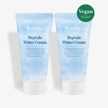2개입 보나쥬르 비건 펩타이드 워터크림 / 수부지 지성피부 산뜻촉촉 크림, 펩타이드 워터크림 + 펩타이드 워터크림