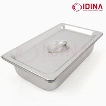 위생적이며 반영구적 사용가능 스텐 밧드 스테인리스용기 스텐밀폐용기 스텐찬통 스테인레스용기 스텐통, 타공 6인치 (CG88767), 1/4