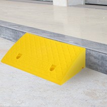 썸띵 상가 매장 입구 진입판 계단 문턱 경사판 오르막 패드 슬로프, 1개, 옐로우 27x13