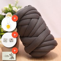 코드99 자이언트얀 1kg 가방 만들기 망고실 빅얀, 패브릭 자이언트 얀 1kg_차콜+3종패키지