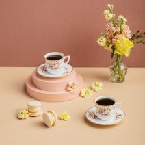 한국도자기 본차이나 로즈클라라 에스프레소잔/받침(2(4)P세트), 2(4)p, 로즈클라라 에스프레소잔 세트