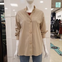 블루페페 부평점 지적인 매력의 3버튼 하이넥 블라우스