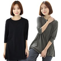 위스 1639TS-기본칠부 티셔츠 라운드 빅사이즈 롱티셔츠 반팔