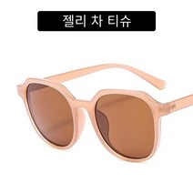 동굴 모양의 한국어 버전 인 거리 사진 패션 갈색 선글라스 여성 조커 얼굴 작은 선글라스 광장