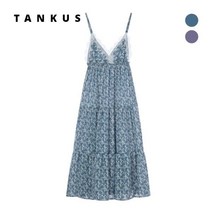 탱커스 잔꽃 레이스 뷔스티에 원피스