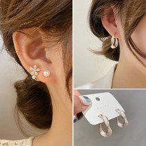 디자인 진주 꽃 귀걸이 2023 여성 유행 라이트 럭셔리 스털링 실버 착용