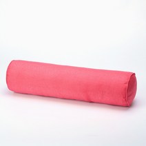 솔리드 긴 라운드 출산 베개 코튼 린넨 목 머리 받침 베개침대 의자 자동차 좌석 등받이, 02 15x60cm, 09 red