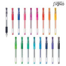 유니볼 시그노 단색 볼펜 UM-151 0.28mm, 핑크