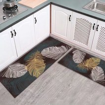 주방 바닥 매트 흡수 오일 흡수 미끄럼 방지 발 매트 홈 침실 도어 매트 카펫 다용도 베란다 현관 바닥용 거실용 주방발매트 일러스트 러그 카페트, G08