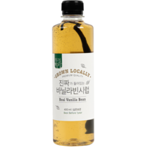 홈카페시럽 한결농장 진짜가 들어있는 바닐라빈시럽 400ml, 1개
