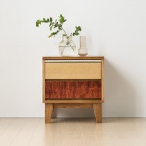 미렐라 고무나무 원목 몬드리아 협탁 (착불), 단품