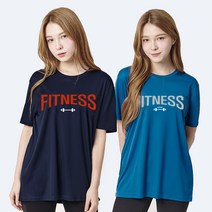 이그잼플 여성 기능성 드라이핏 오버핏 빅사이즈 아이스 쿨론 반팔티 피트니스