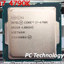 인텔 코어 i7 4790K CPU 4.0GHz 쿼드 8MB 데스크탑 LGA 1150 프로세서 좋은 외관, 한개옵션0