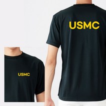 라운드 반팔 USMC 커스텀 옐로우 쿨 티셔츠 제작 커스텀 굿즈 유니폼 티셔츠 주문