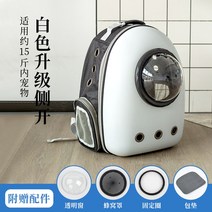 강아지 산책 가방 애견 백팩 슬링백 힙색 크로스백 이동장 포대기 이동가방 케이지, 스탠다드, 화이트 야옹이
